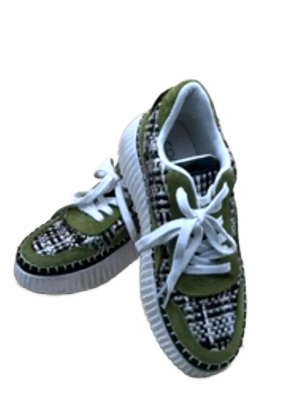 COCONUTS by Matisse Go To Platform Lace Up Women's Green Sneakers Casual Shoes